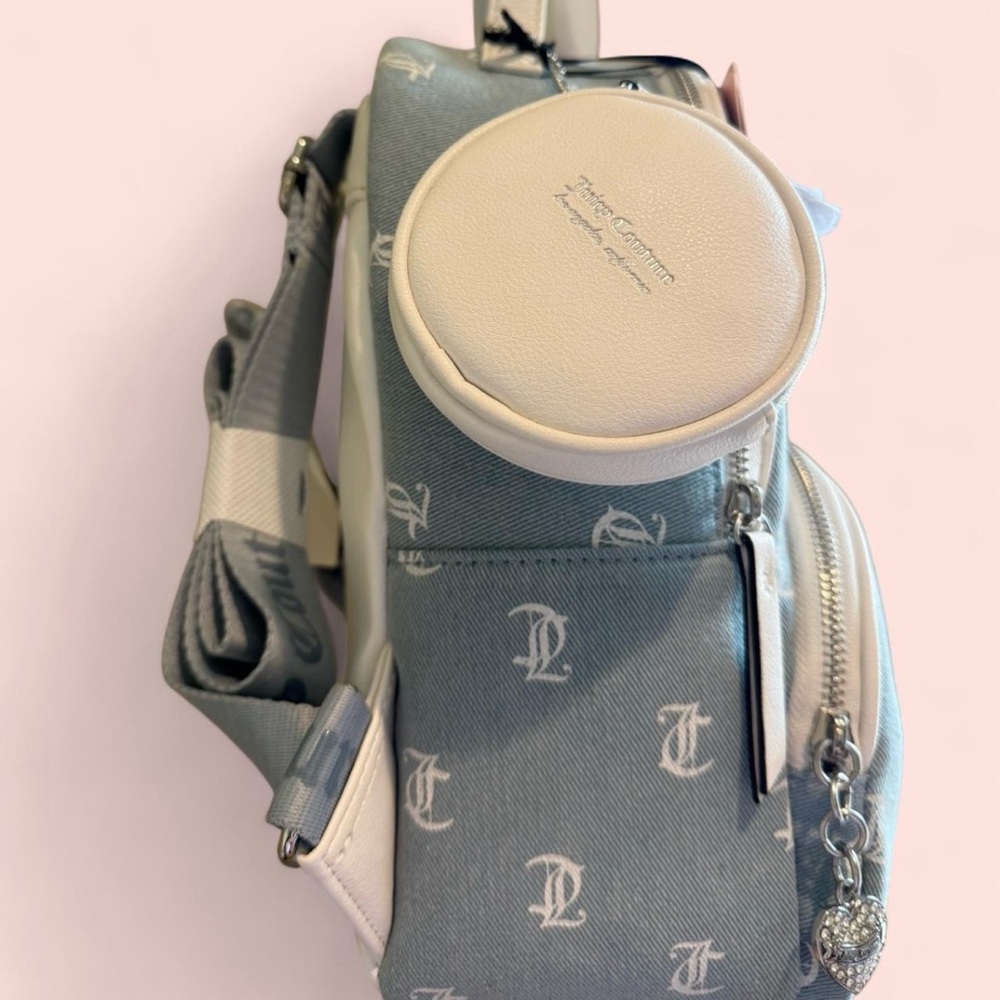 Juicy Couture Denim and Cream Logo Backpack - Picture 2 of 2